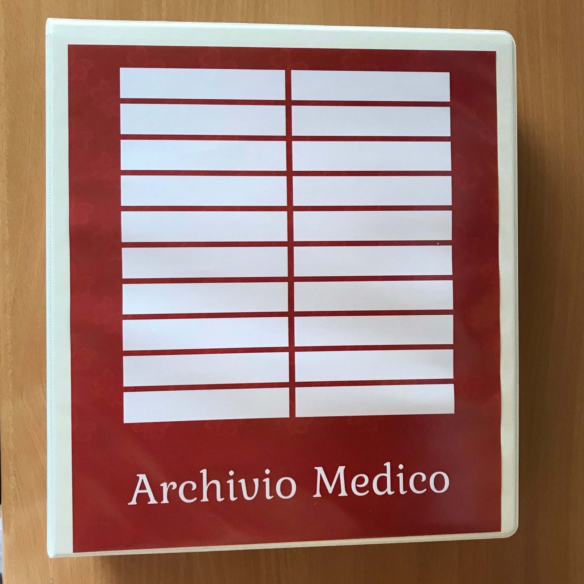 Organizzare casa - Archivio Medico, Indice contenuto Serena Mattia Professional Organizer, home organizer, personal organizer a Lugano, Ticino, Svizzera e Italia